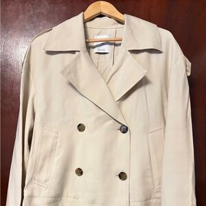 Women’s MNG Beige Double-Breasted Jacket